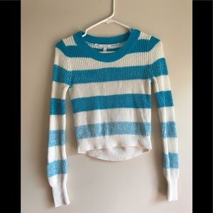 Blue and white stripes sweater